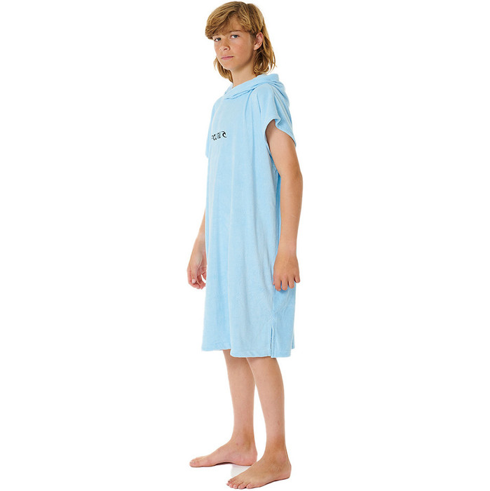 2023 Rip Curl Junior Brand Hooded Towel Changing Robe / Poncho 007BTO - Cool Blue